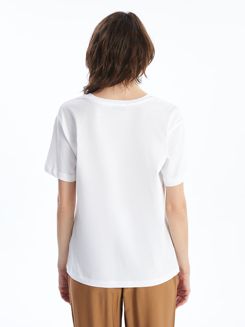 Crew Neck Printed Women's T-shirt -S5FB15Z8-JYX
