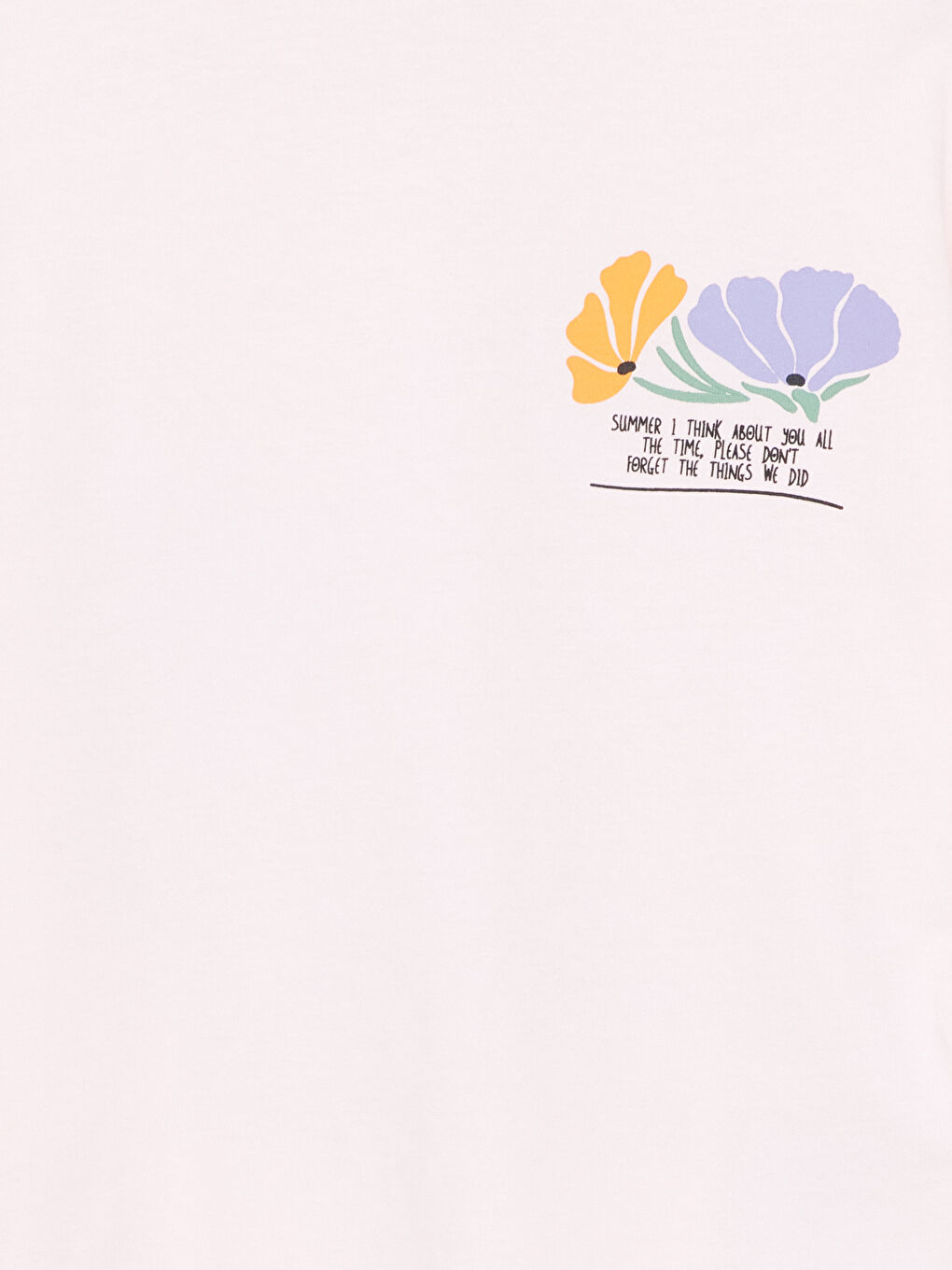 Crew Neck Floral Girls T-Shirt -S5FB16Z4-FR6