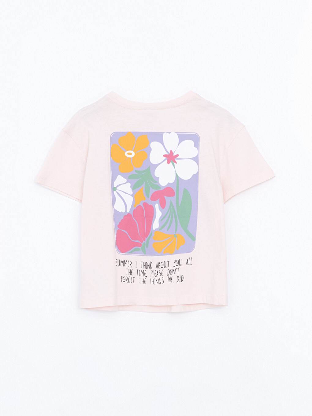Crew Neck Floral Girls T-Shirt -S5FB16Z4-FR6