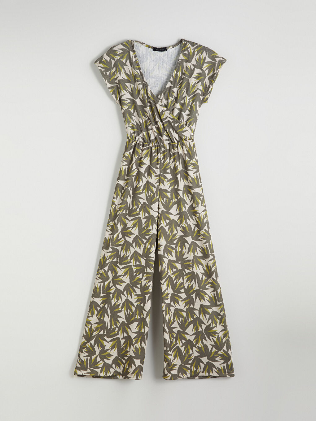 Double Breasted Floral Women's Jumpsuit-4