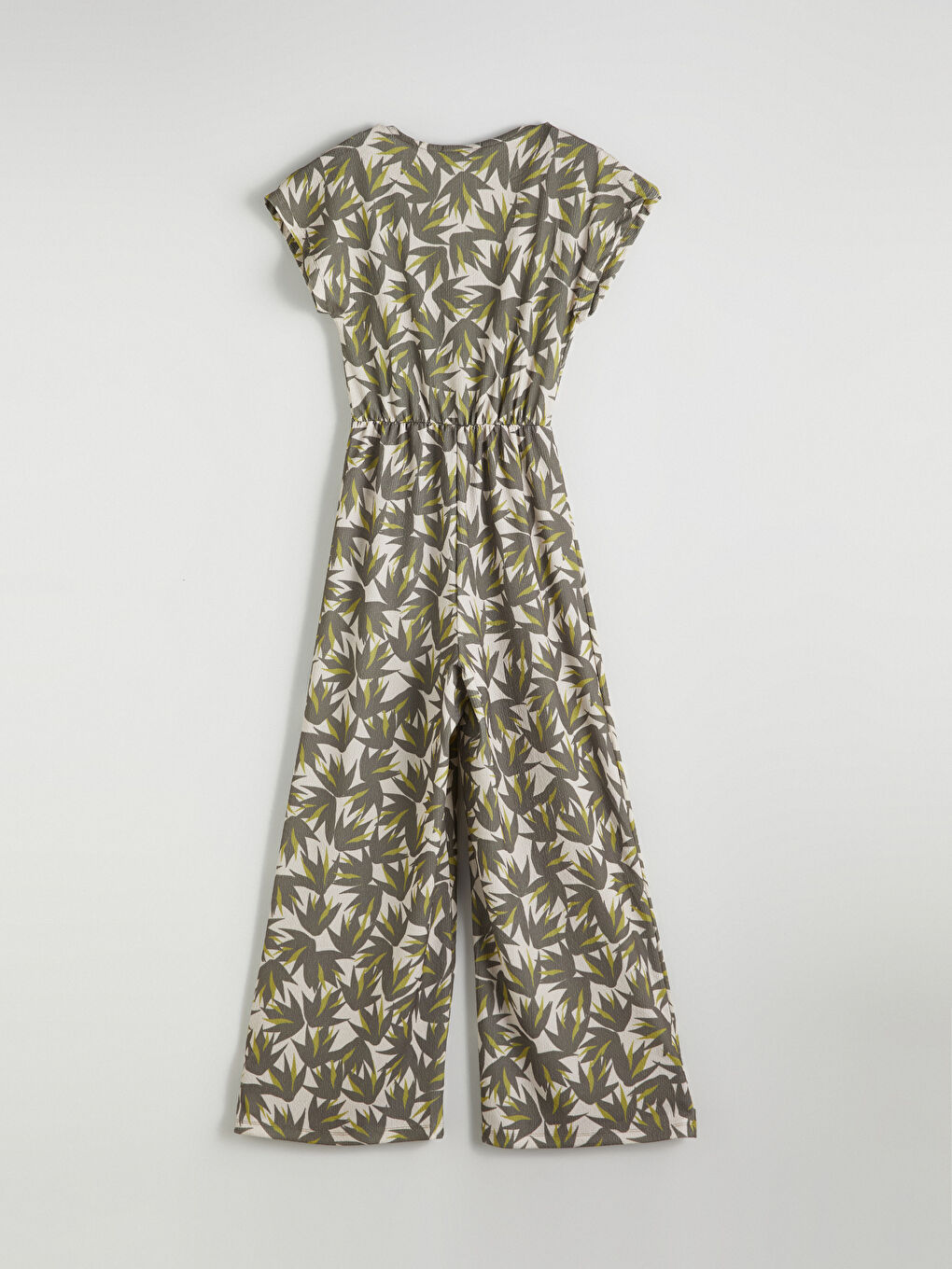 Double Breasted Floral Women's Jumpsuit-5