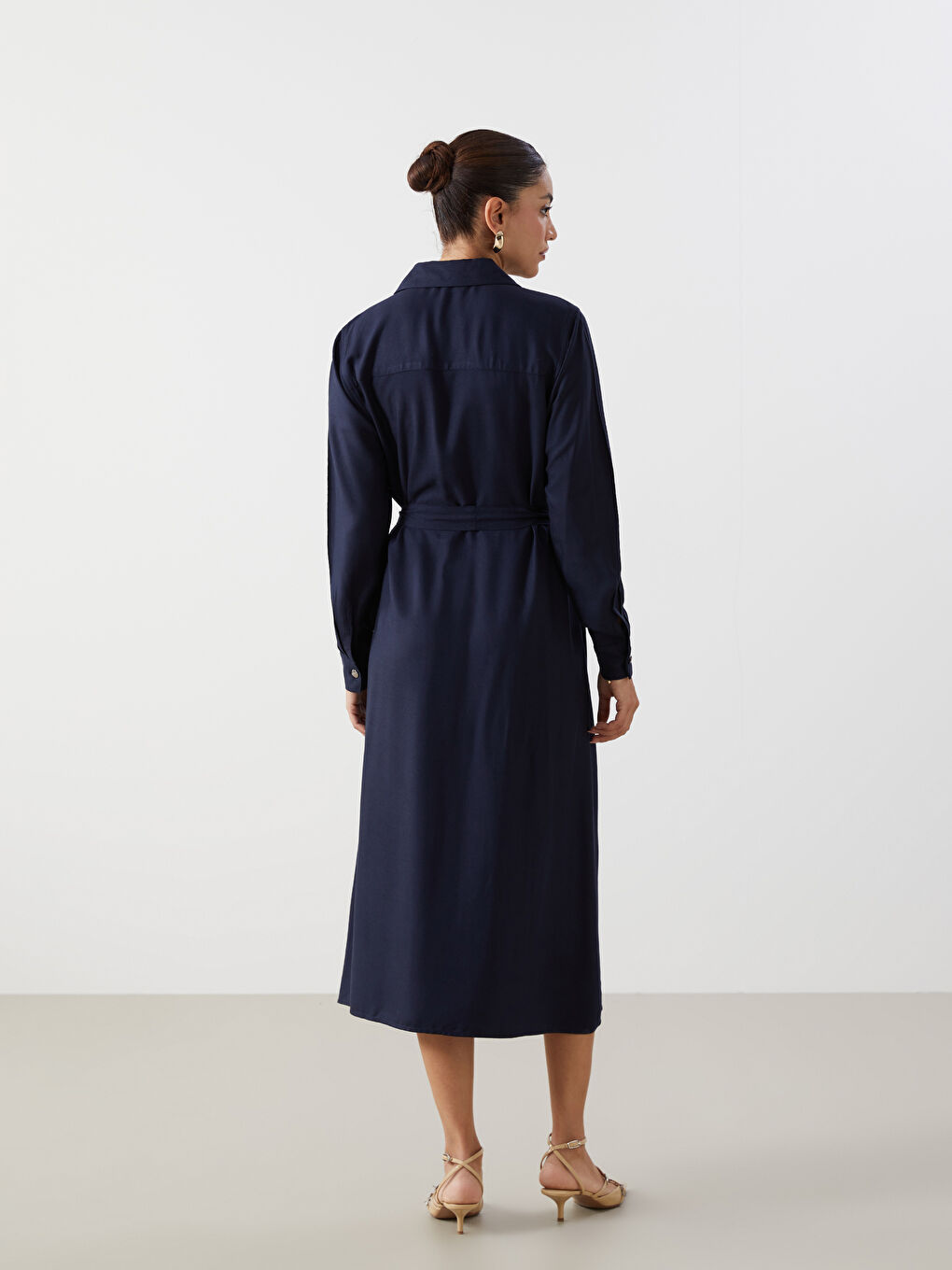Loose Fit Women's Shirt Dress-3