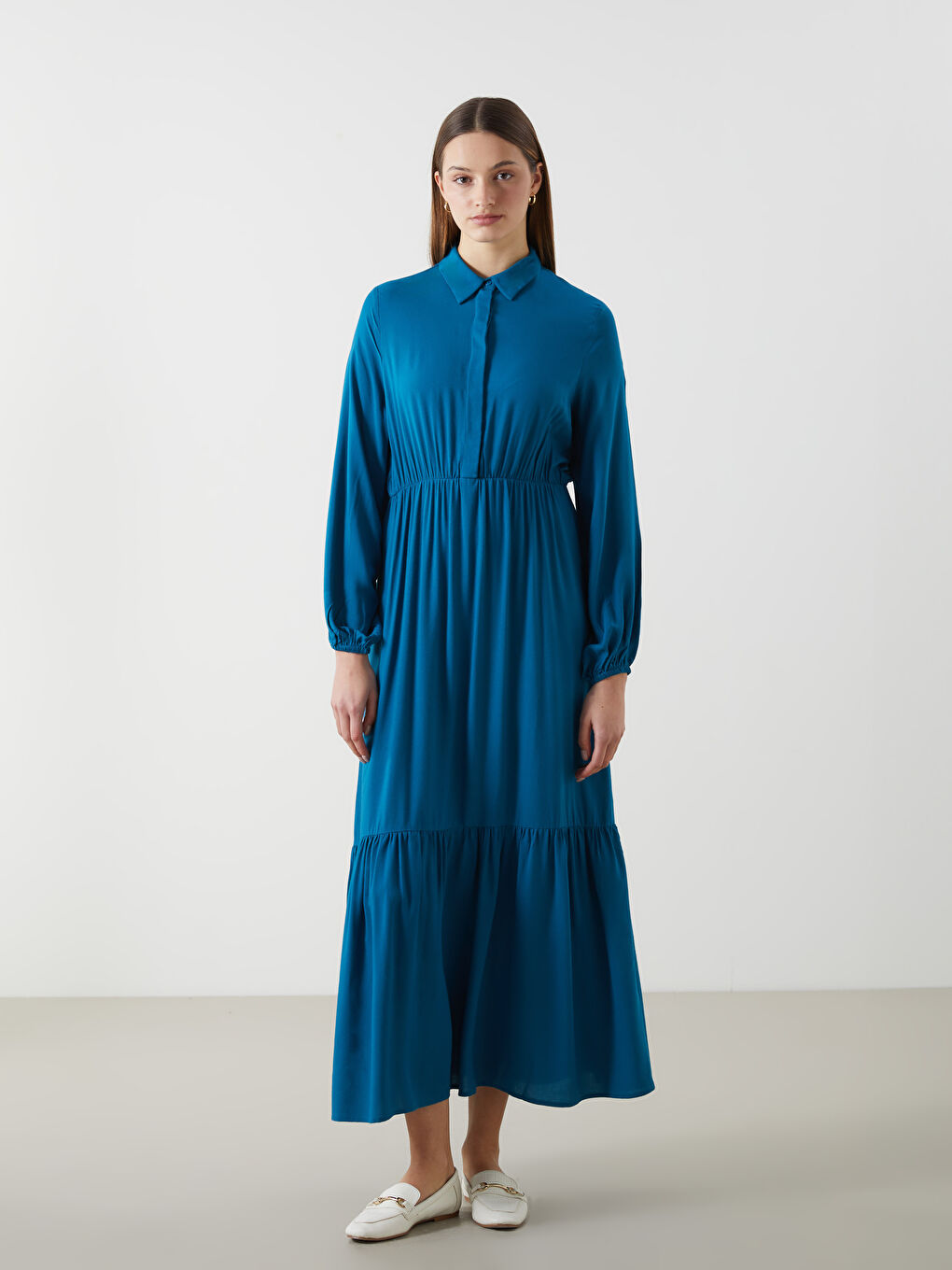 Collared Neck Women's Dress -S5FB28Z8-HQX