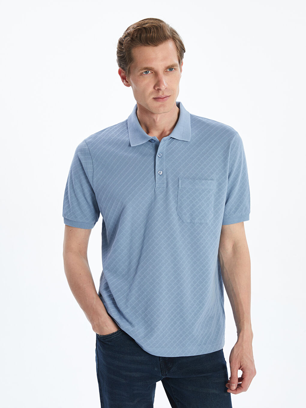 LCWAIKIKI Classic Man BLUE T-Shirt -S5FB62Z8-MHY