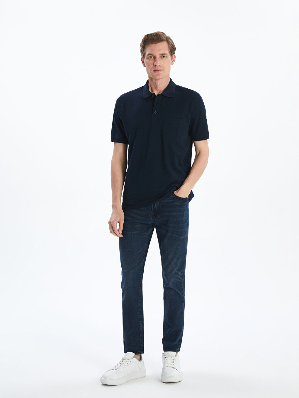 LCWAIKIKI Classic Man NAVY T-Shirt -S5FB62Z8-MLC