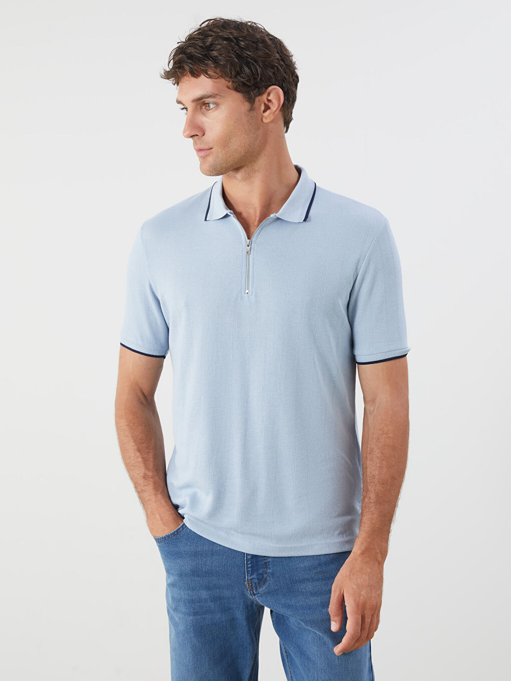 Polo Neck Short Sleeve Men's T-Shirt -S5FB64Z8-J0M