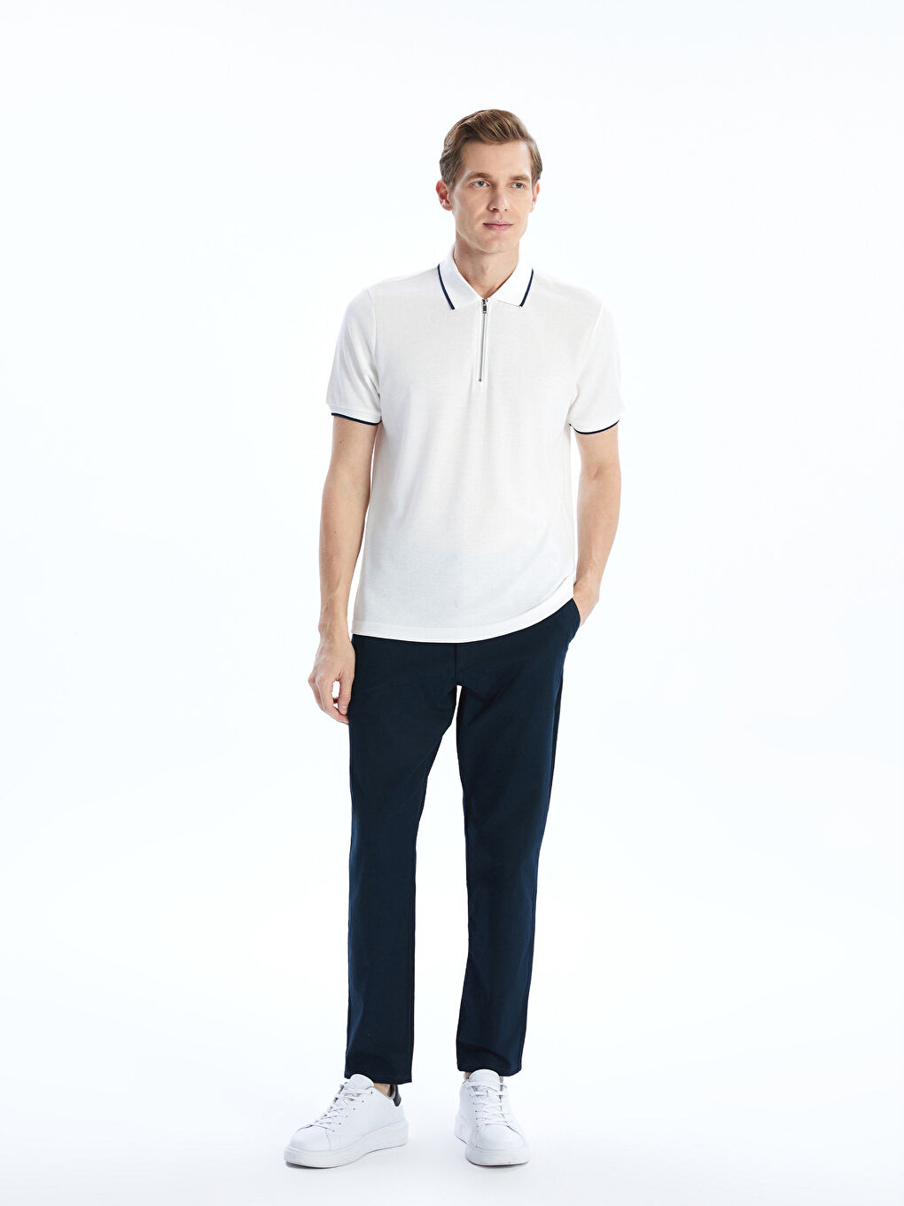 Polo Neck Short Sleeve Men's T-Shirt -S5FB64Z8-J5E