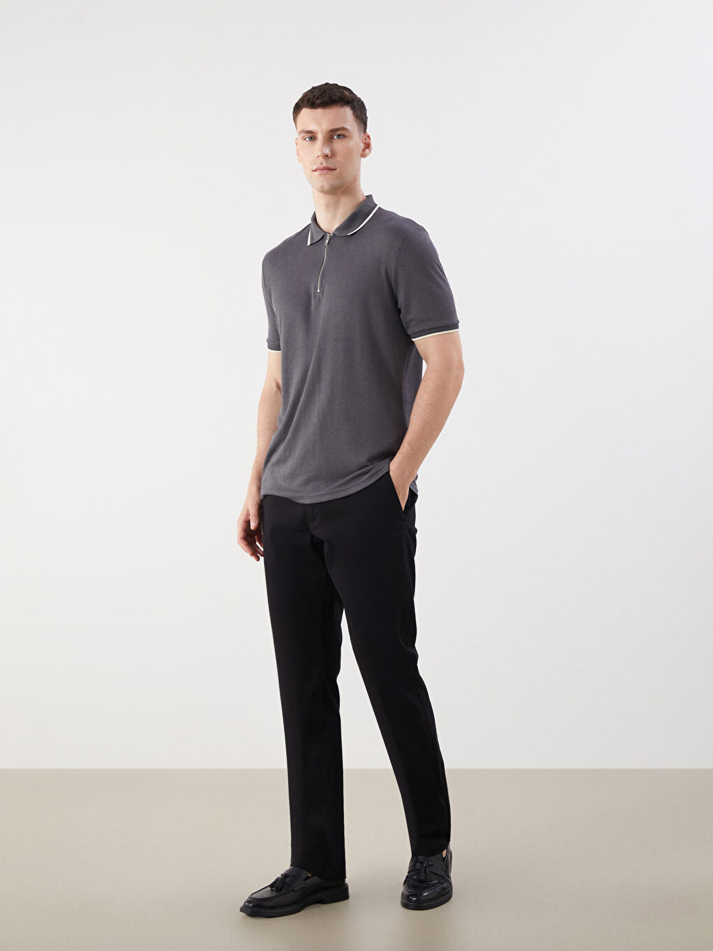Polo Neck Short Sleeve Men's T-Shirt -S5FB64Z8-YPK