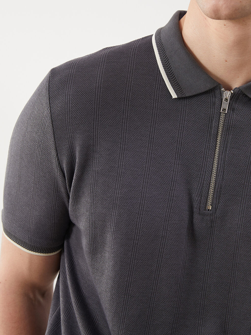 Polo Neck Short Sleeve Men's T-Shirt -S5FB64Z8-YPK