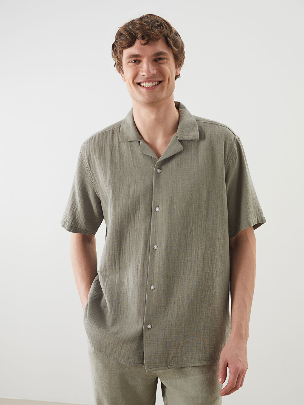 Standard Fit Short-Sleeve Men'S Shirt -S5FB74Z8-H0E