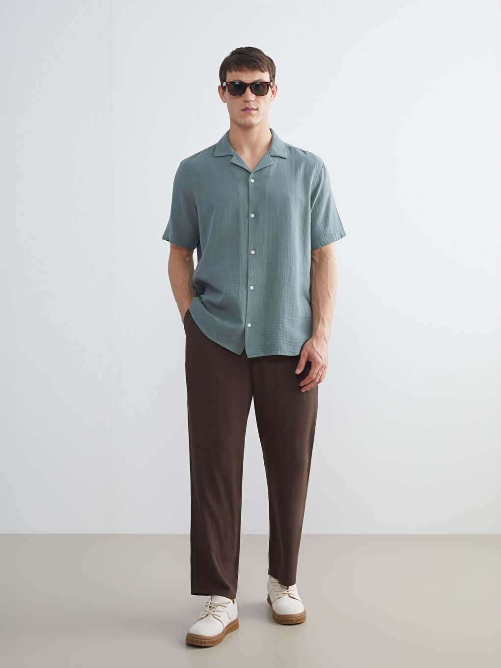 Standard Fit Short Sleeve Men's Shirt-1