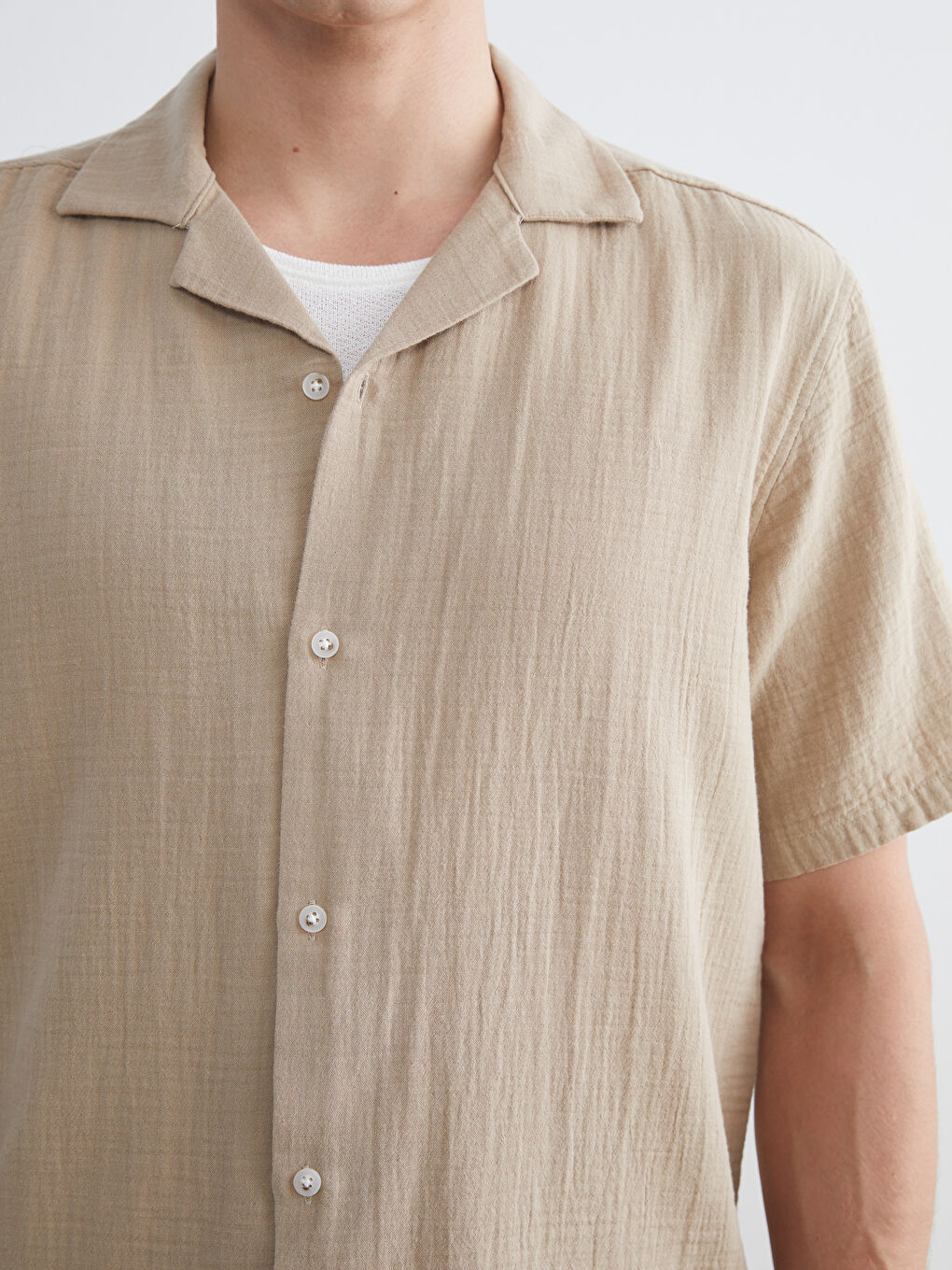 LCW Vision Standard Fit Short Sleeve Men's Shirt -S5FB74Z8-HZZ