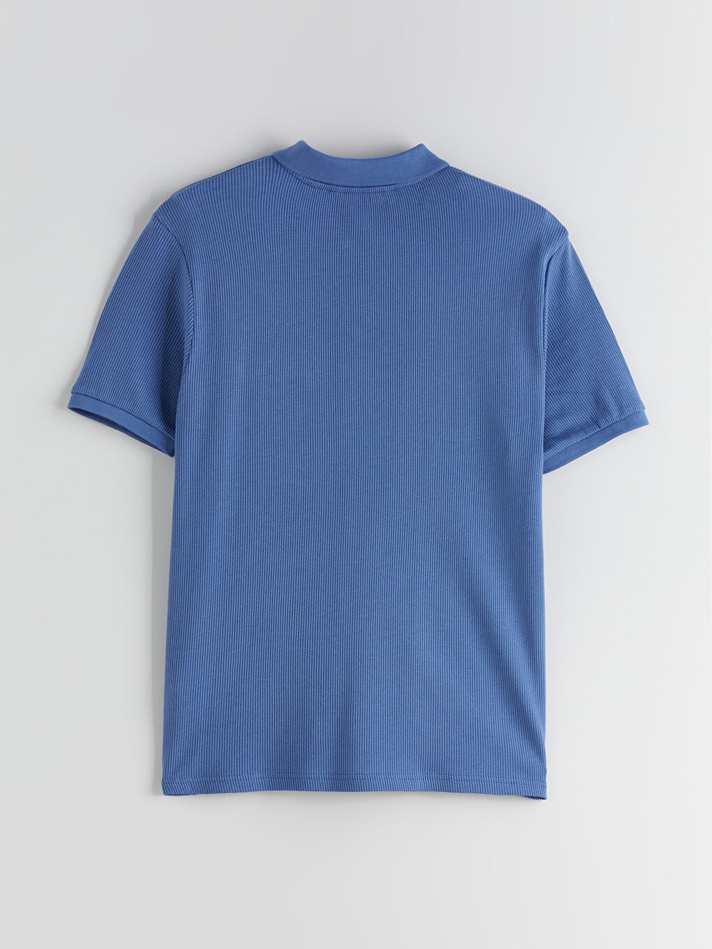Mavi Polo Yaka Merserize Görünümlü Erkek Tişört-5