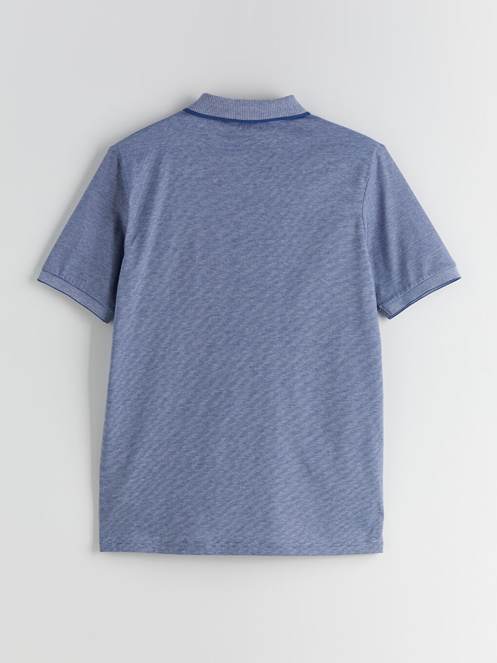 Polo Neck Striped Mercerized-Look Men's T-Shirt-5