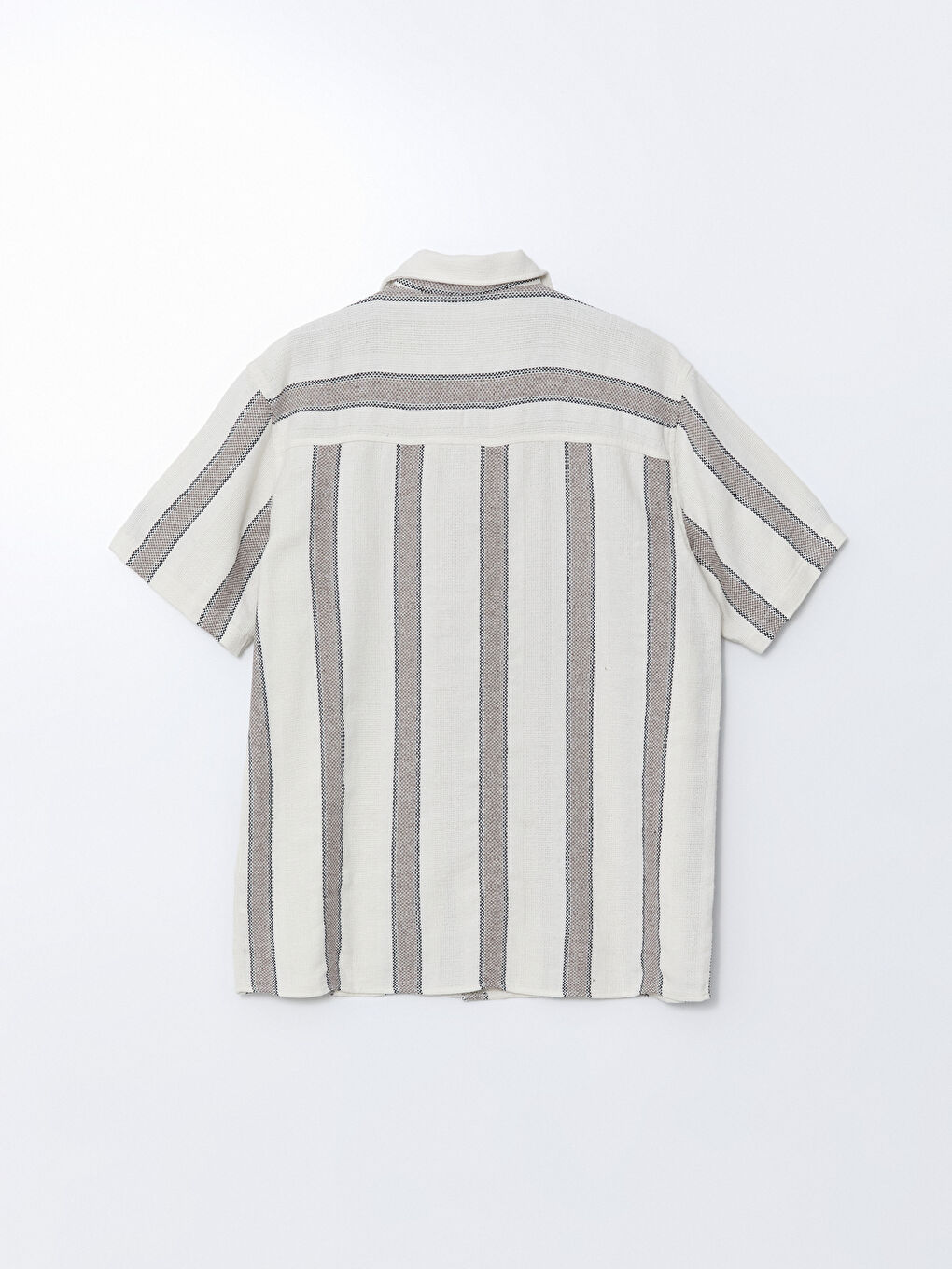 Regular Fit Short Sleeve Striped Men's Shirt -S5FB81Z8-LEA