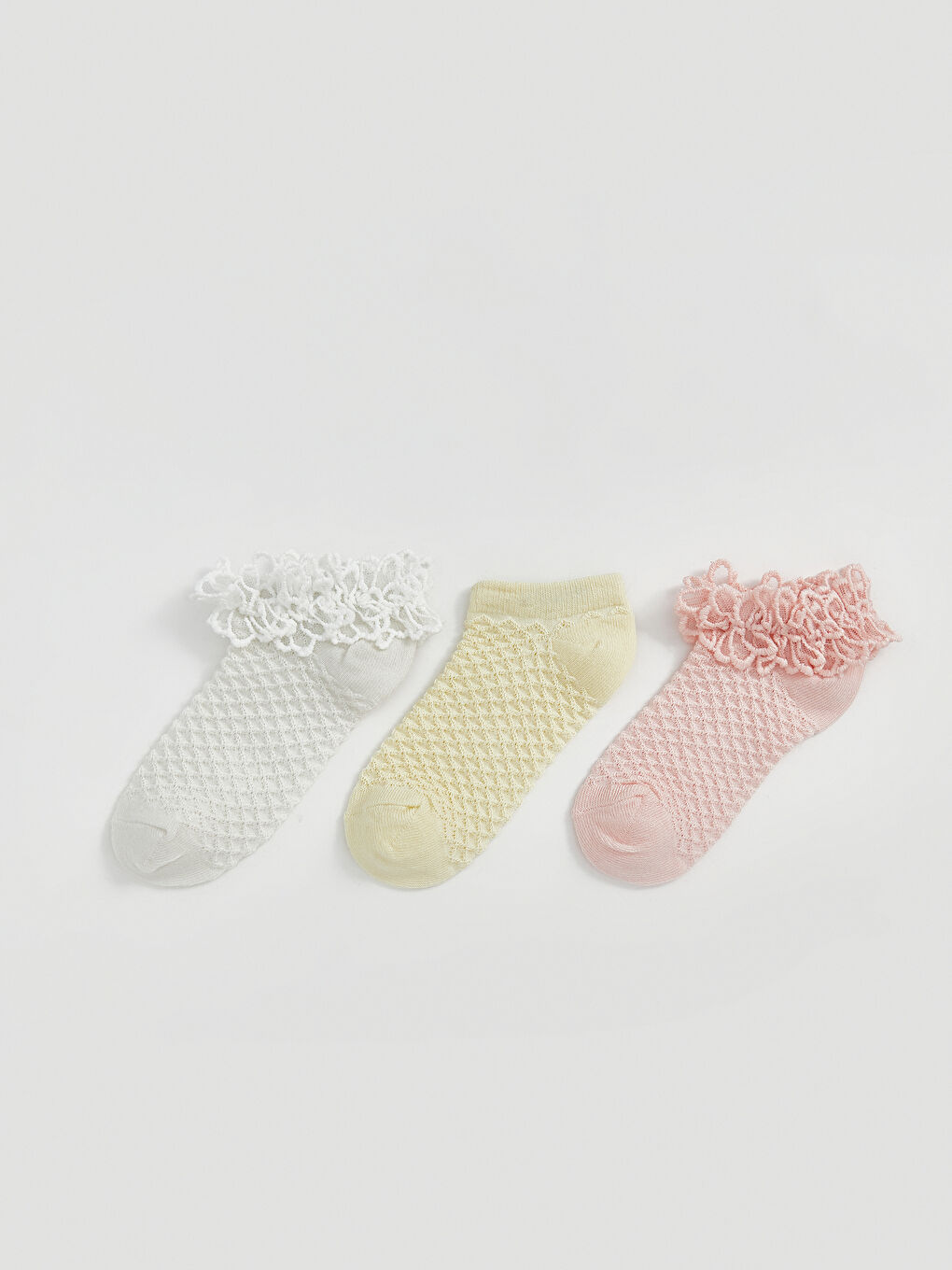Patterned Baby Girls' Trainer Socks 3-pack -S5FC05Z1-R9J