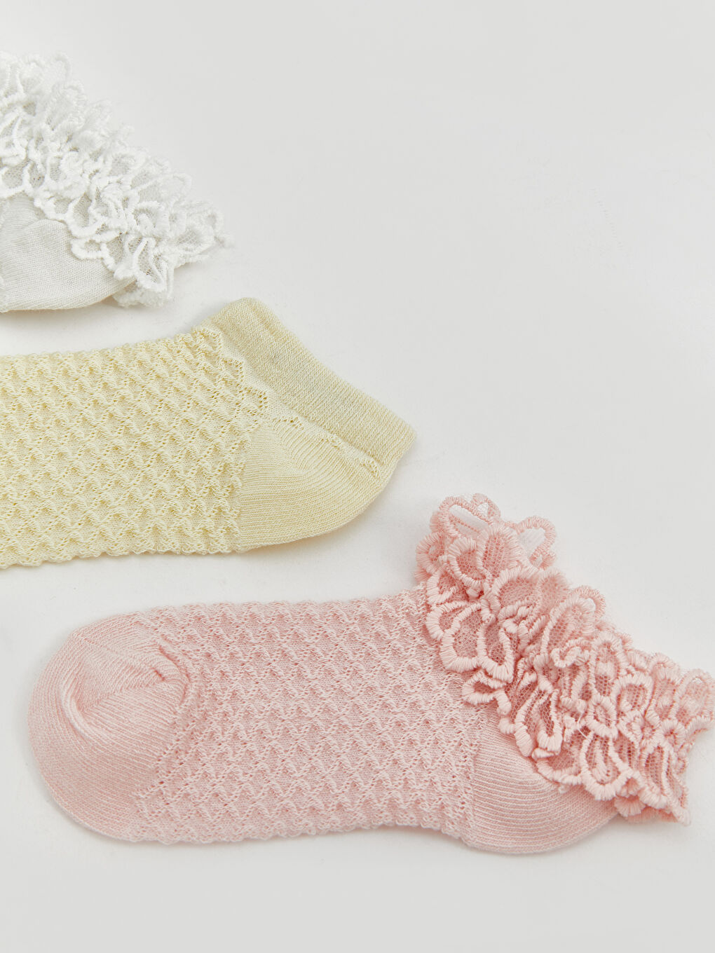 Patterned Baby Girls' Trainer Socks 3-pack -S5FC05Z1-R9J