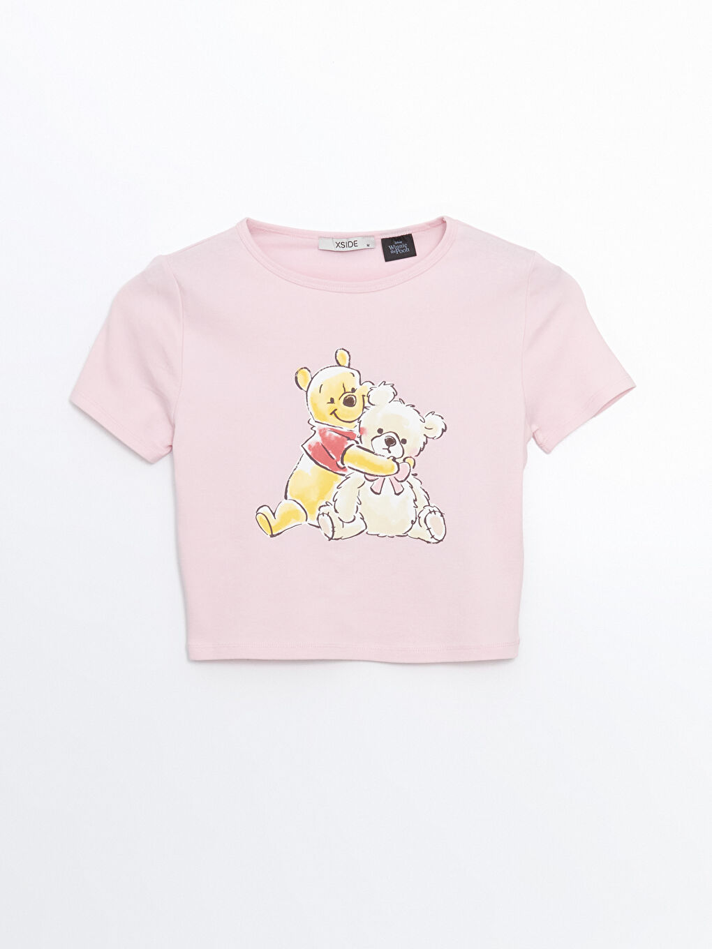 Crew Neck Winnie the Pooh Printed Women's Crop Top -S5FC18Z8-RVQ