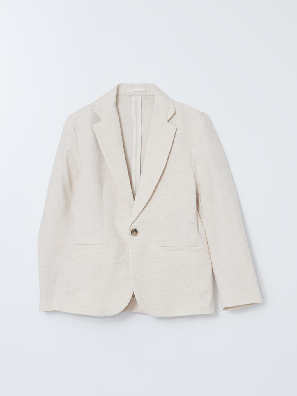 LCW Kids Ekru Keten Karışımlı Erkek Çocuk Blazer Ceket - 4
