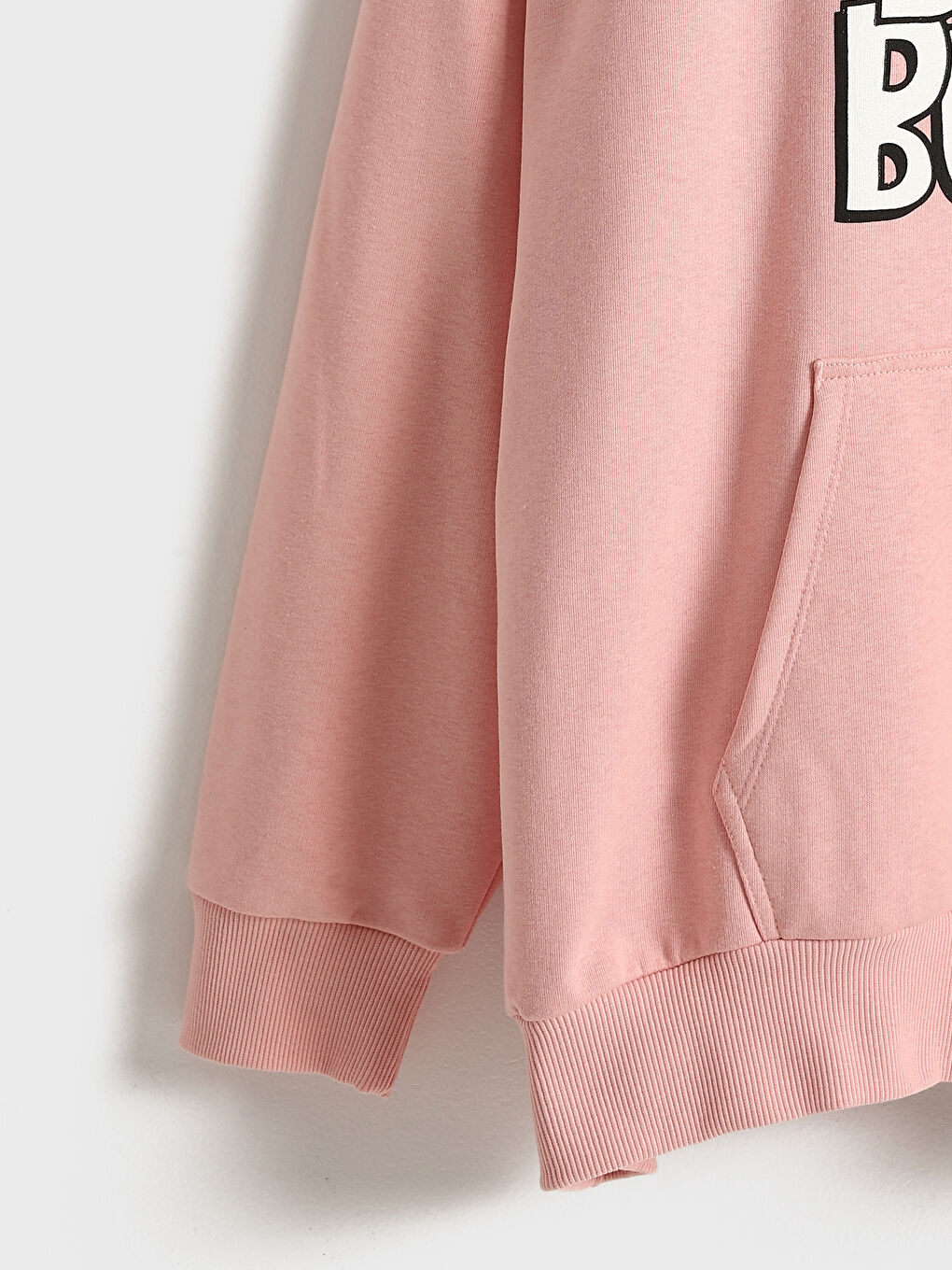 Hooded Bugs Bunny Printed Long Sleeve Women's Sweatshirt-2