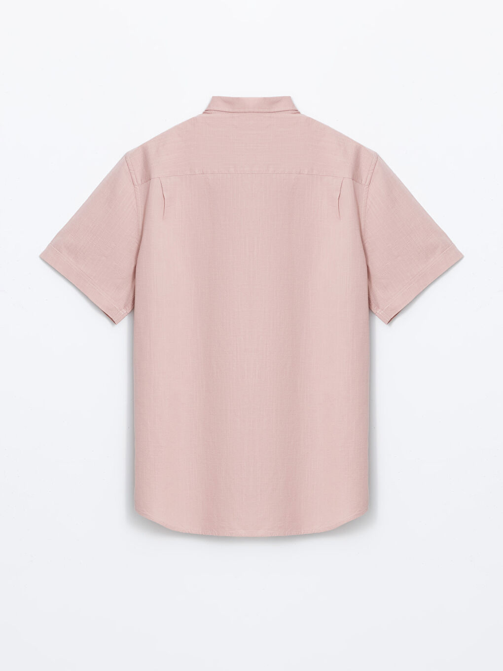 LCWAIKIKI Classic Pembe Regular Fit Kısa Kollu Armürlü Erkek Gömlek - 5