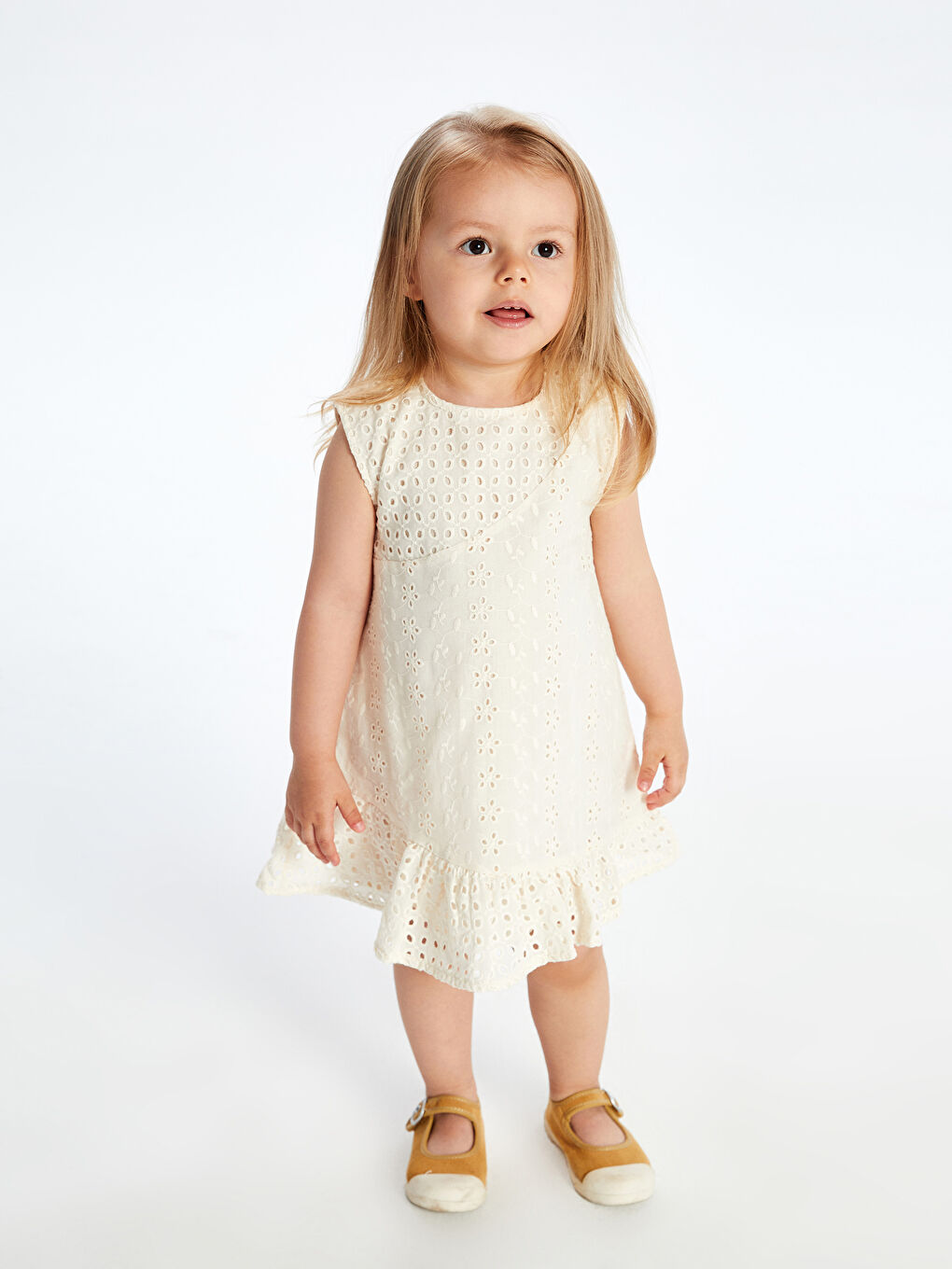 Crew Neck Embroidered Baby Girls' Dress -S5FC55Z1-FDL