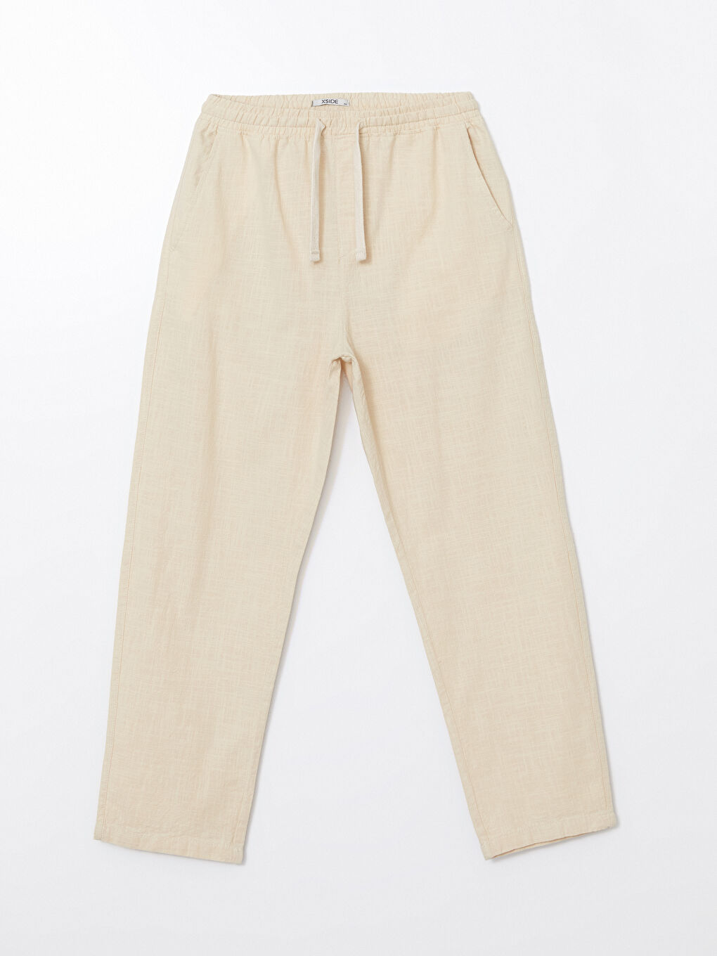 بنطلون رجالي مريح وواسع شوية بلمسة كتان-9