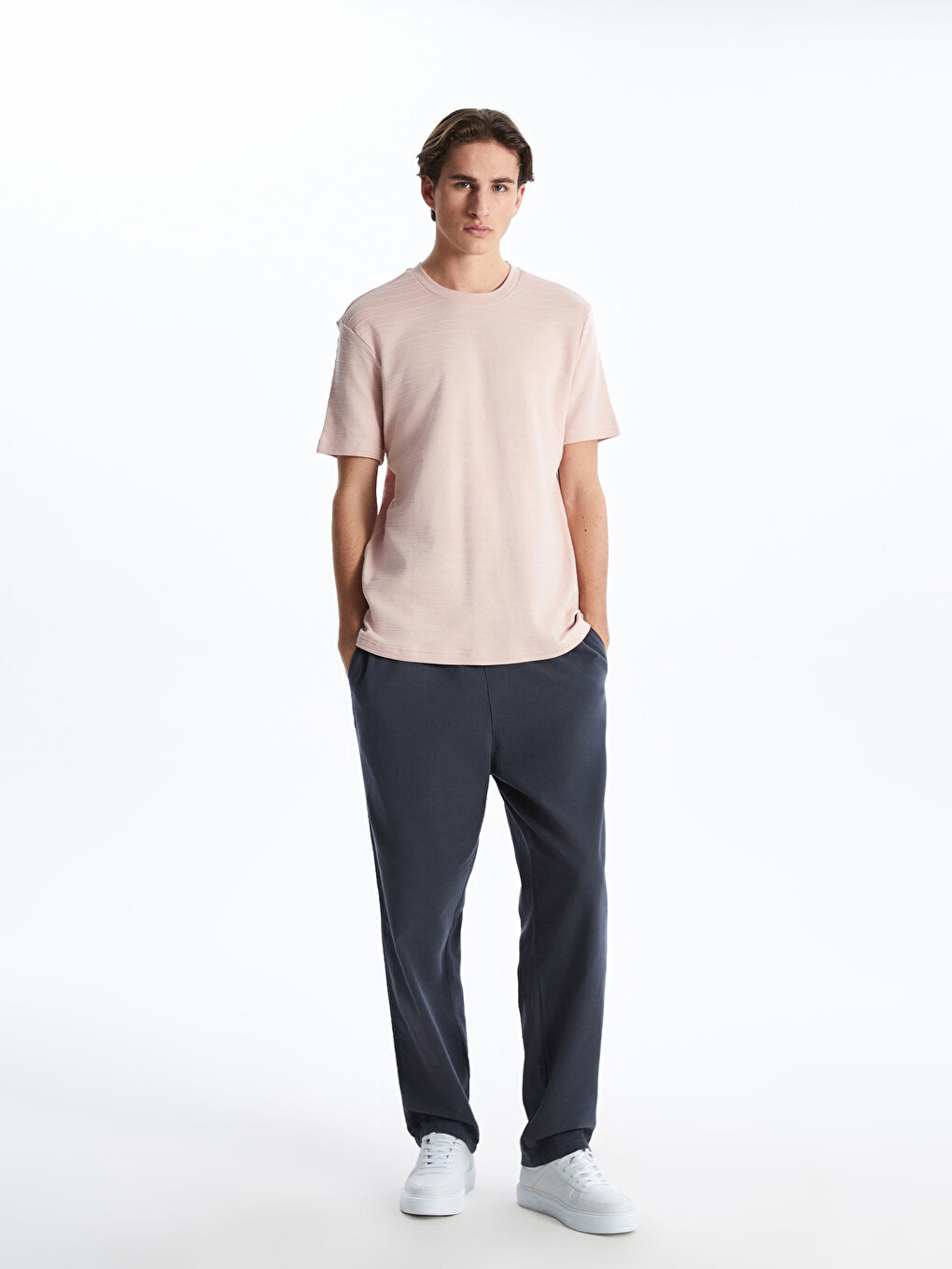 XSIDE Pantalone za Muškarce Opuštenog Kroja Izgled Lana -S5FC75Z8-Z40