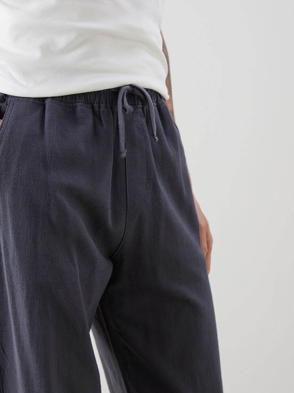 XSIDE Pantalone za Muškarce Opuštenog Kroja Izgled Lana -S5FC75Z8-Z40