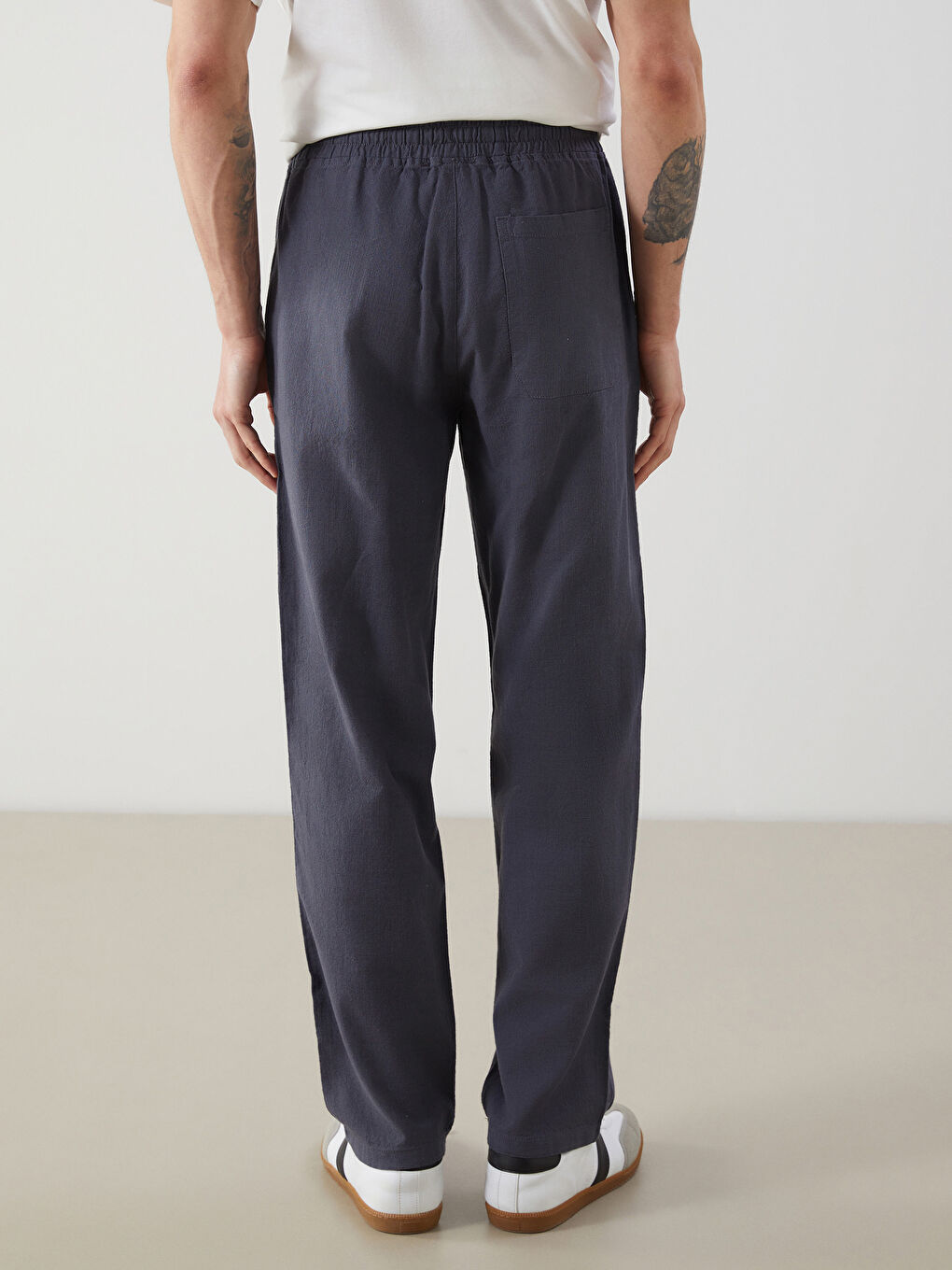 XSIDE Pantalone za Muškarce Opuštenog Kroja Izgled Lana -S5FC75Z8-Z40