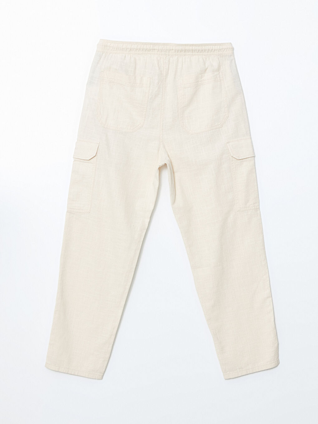 Relaxed Fit Linen Look Men's Trousers -S5FC76Z8-FT0