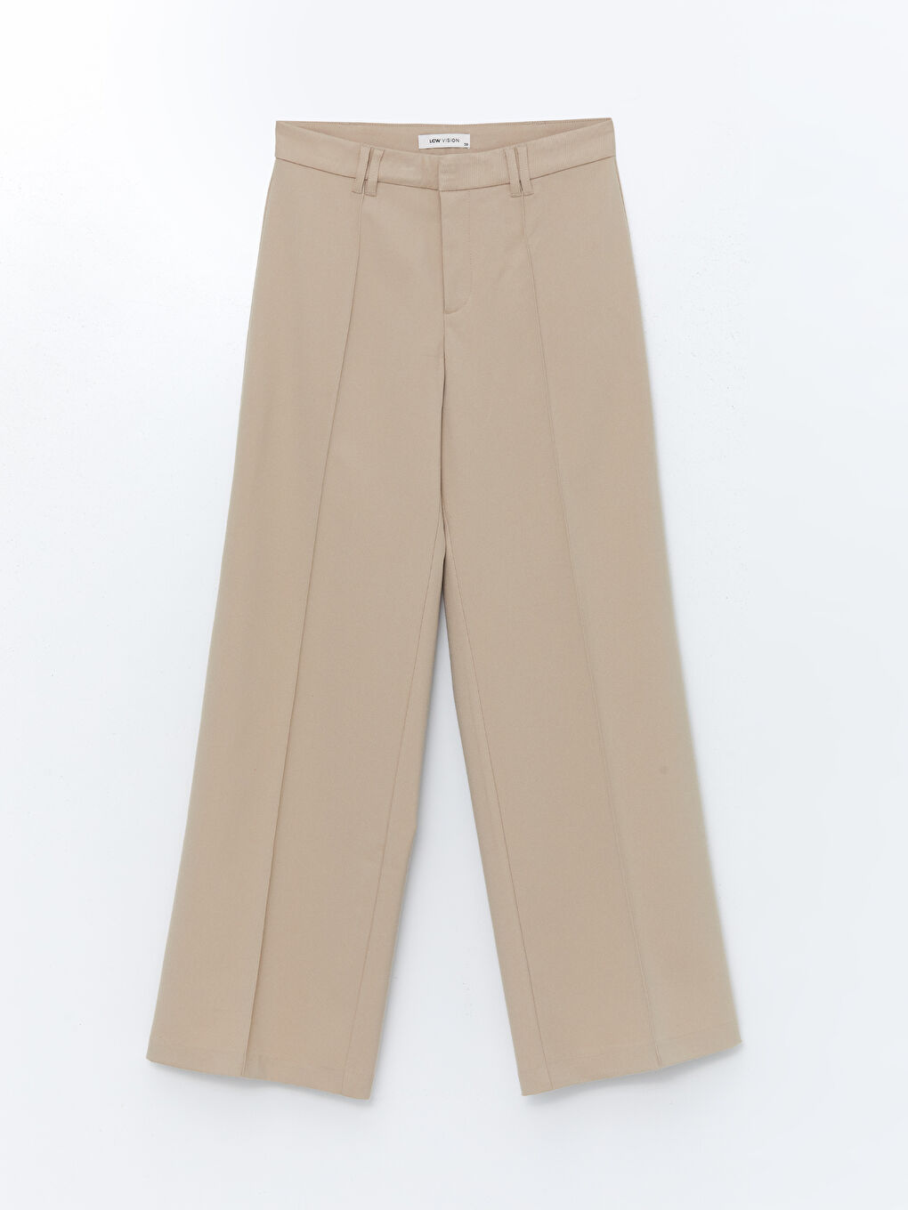 Slim Fit Wide Leg Women's Trousers -S5FC80Z8-FGB