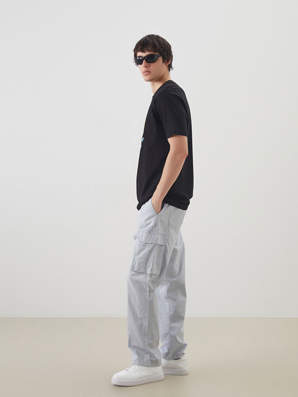 XSIDE Loose Fit Poplin Men's Cargo Trousers -S5FC81Z8-G7J