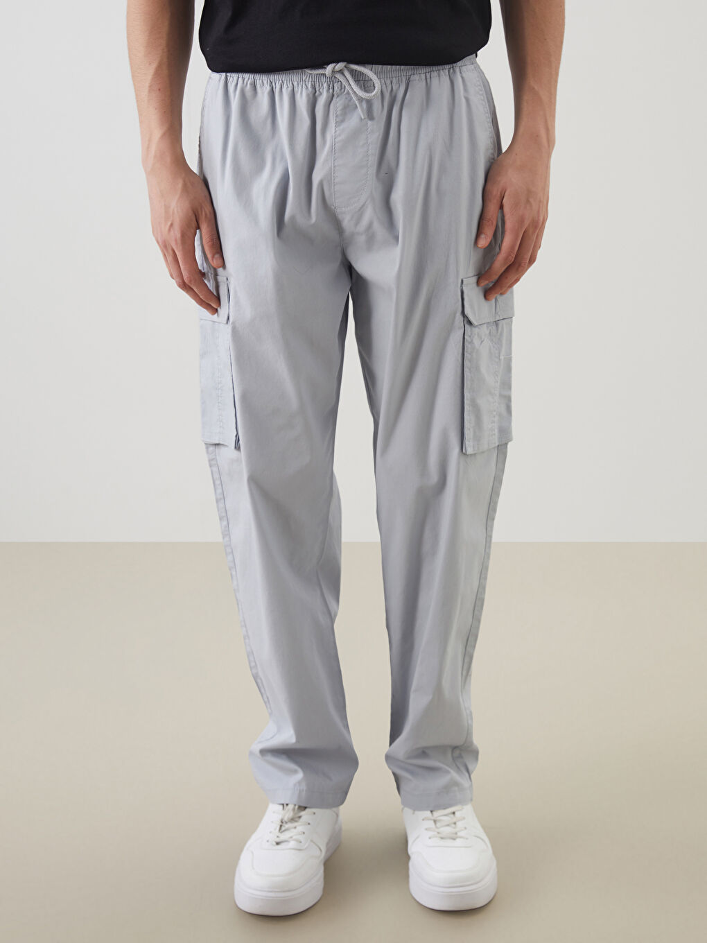 XSIDE Loose Fit Poplin Men's Cargo Trousers -S5FC81Z8-G7J