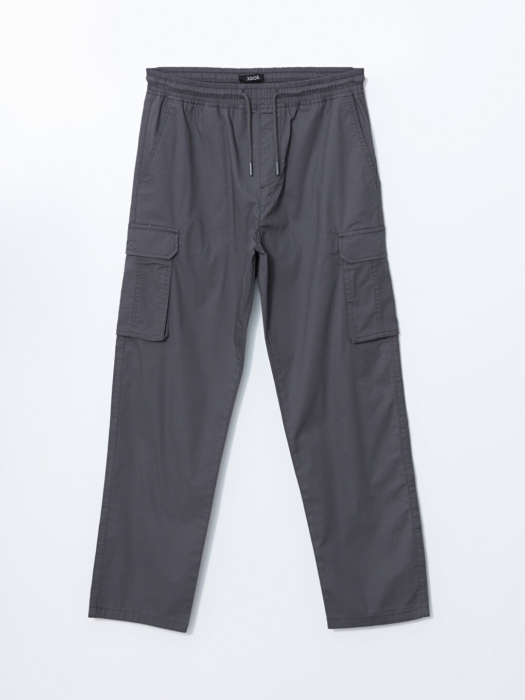 Loose Fit Poplin Men's Cargo Trousers-4