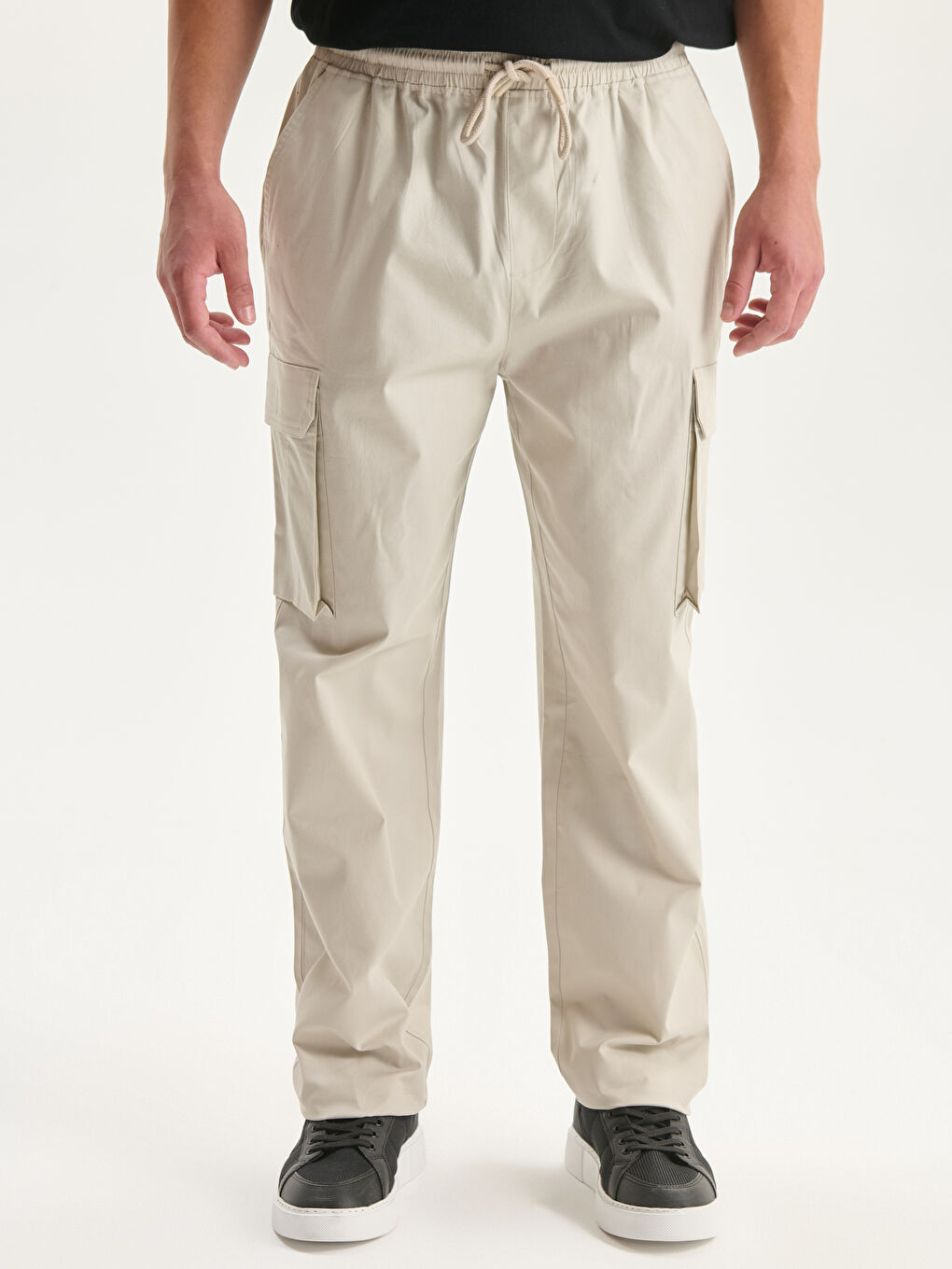 XSIDE Opušteni kroj Poplin Muške Cargo Pantalone -S5FC81Z8-RST
