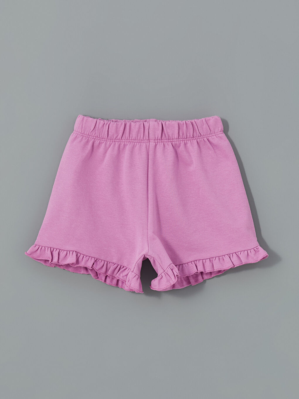 LCW Kids Mor Beli Lastikli Fırfırlı Kız Çocuk Şort