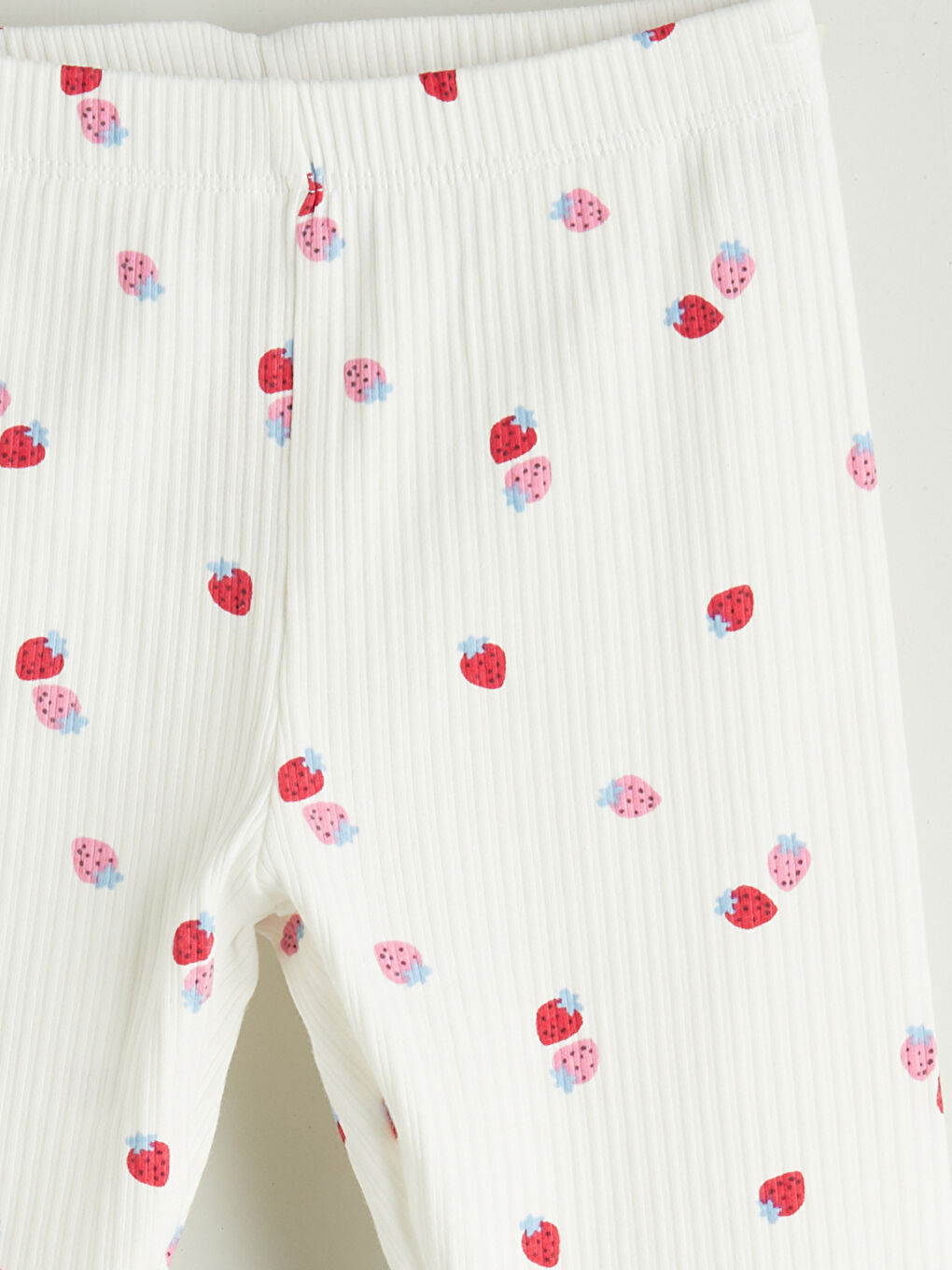 Ekru Kalp Desenli Kız Çocuk Tayt-2