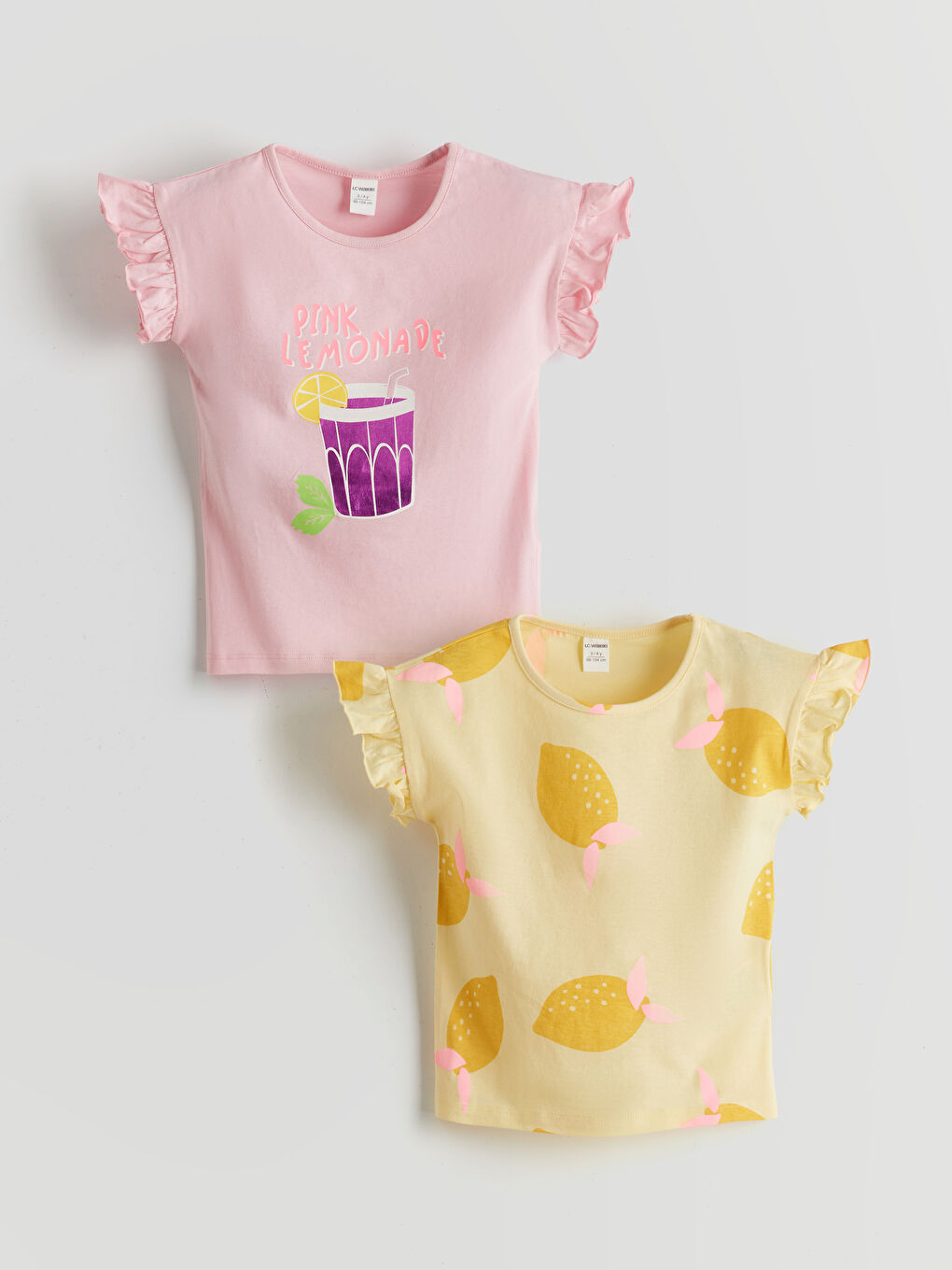 Crew Neck Printed Girls T-Shirt 2-Pack -S5FD17Z1-QWL