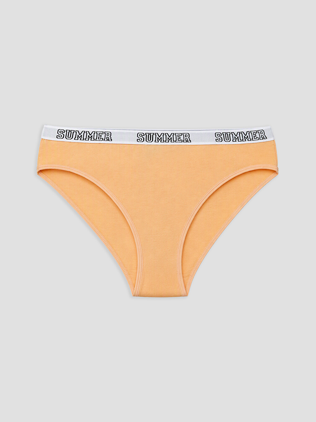 Mercan Yazı Baskılı Bikini Külot