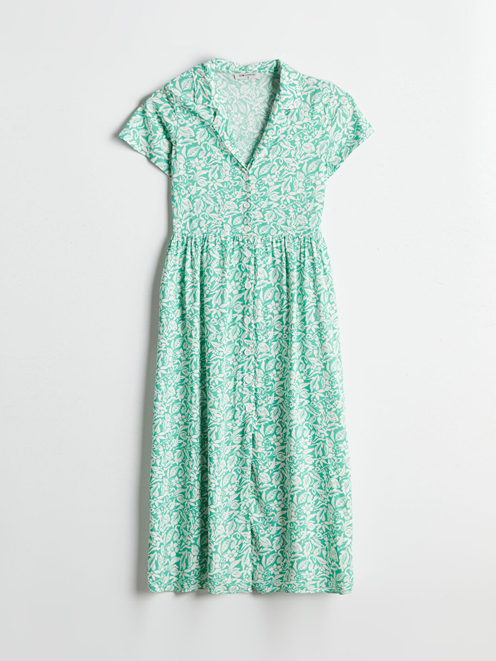 LCW Comfort Floral Shirt Dress -S5FD61Z8-LRR