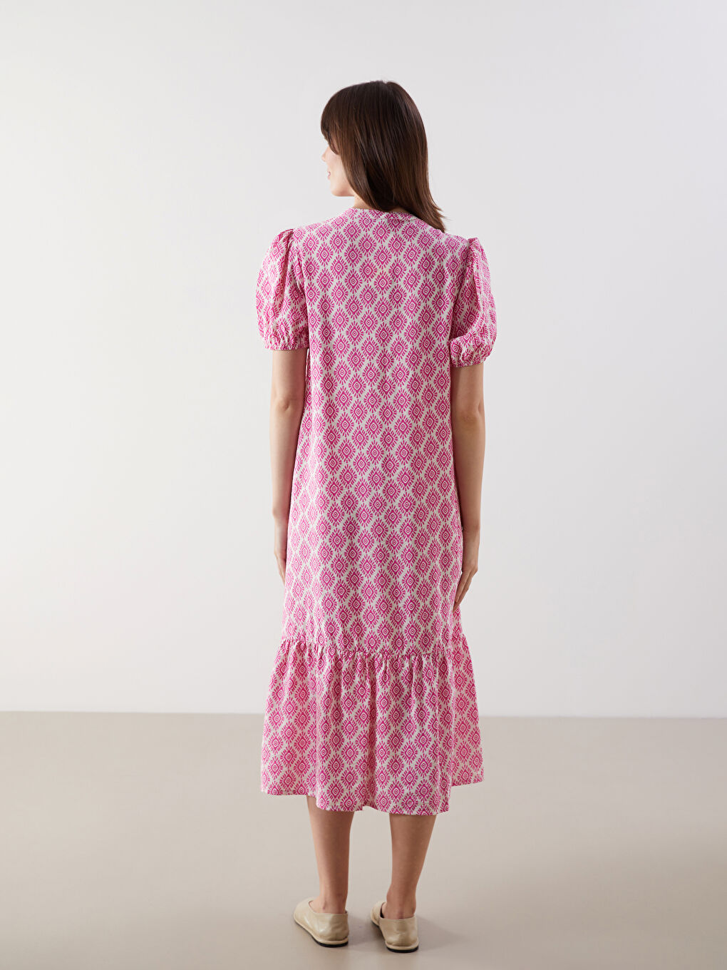 LCW Comfort Woman FUCHSIA Shirt Dress -S5FD64Z8-LRC