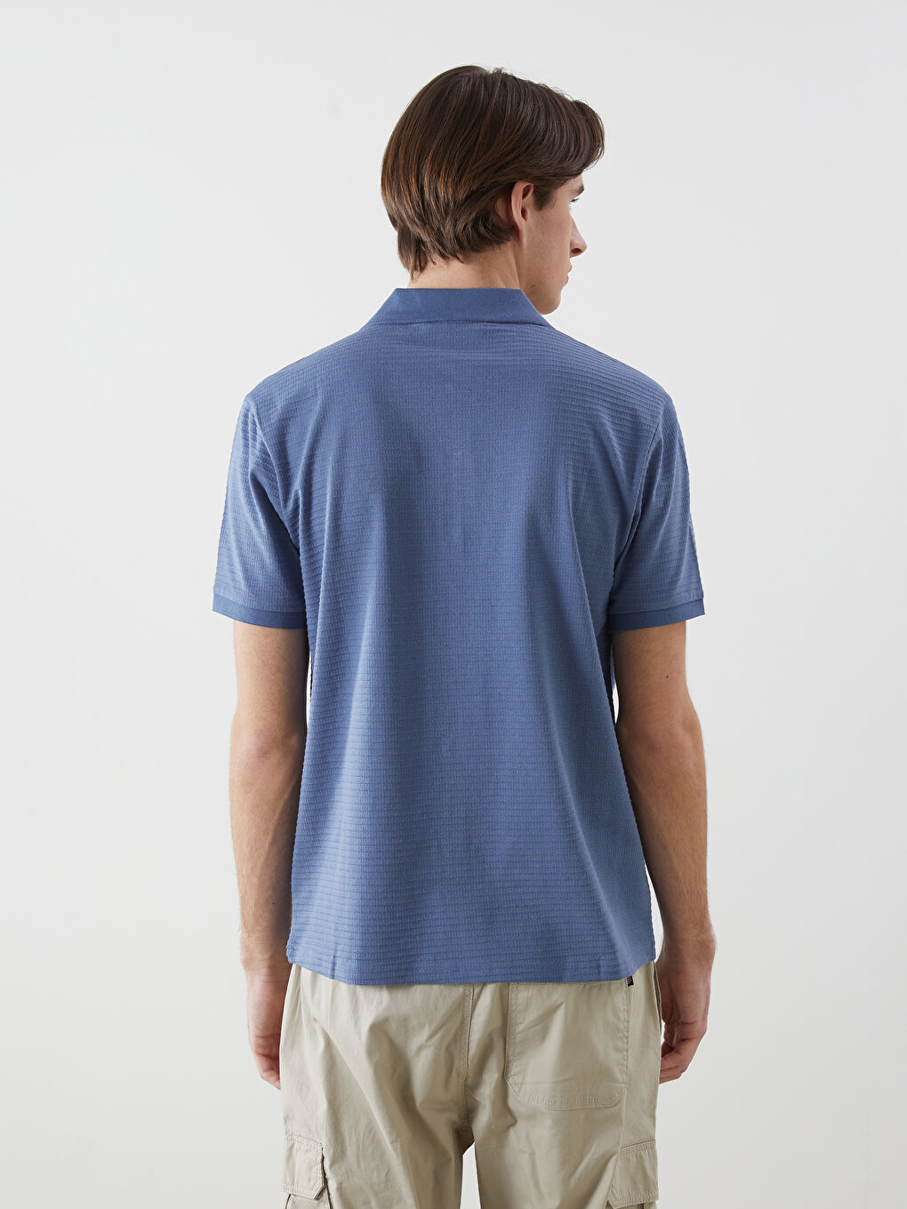 XSIDE Indigo Polo Yaka Erkek Tişört - 3