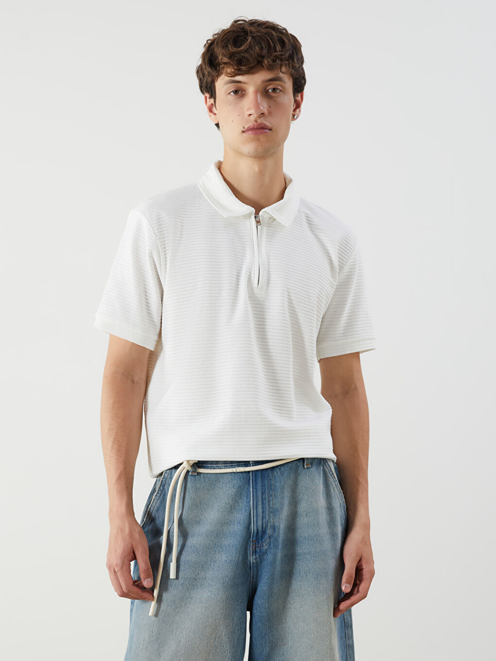 Men's Polo Neck T-Shirt -S5FE06Z8-R9J