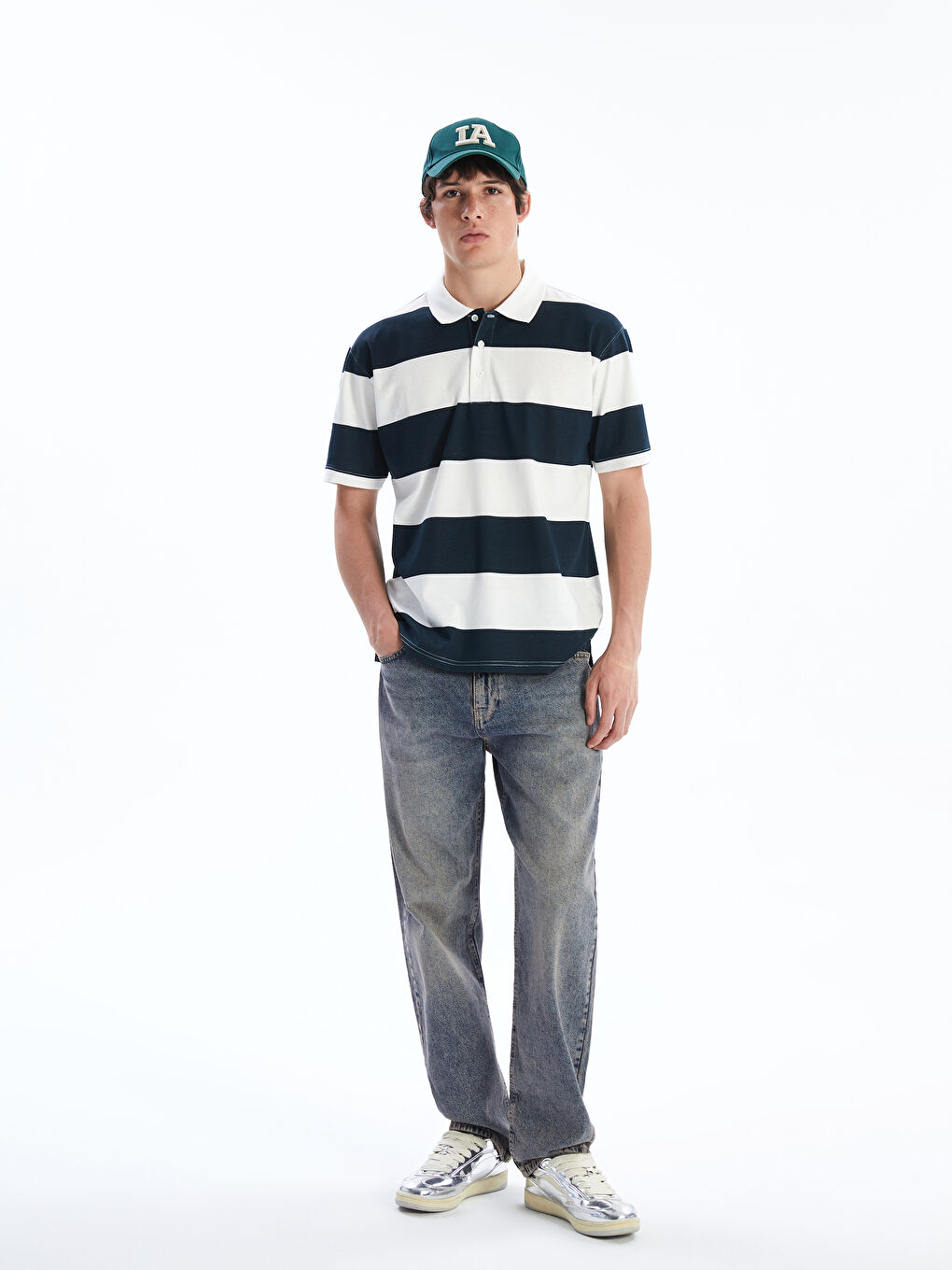 Polo Neck Men's T-Shirt -S5FE12Z8-LSJ