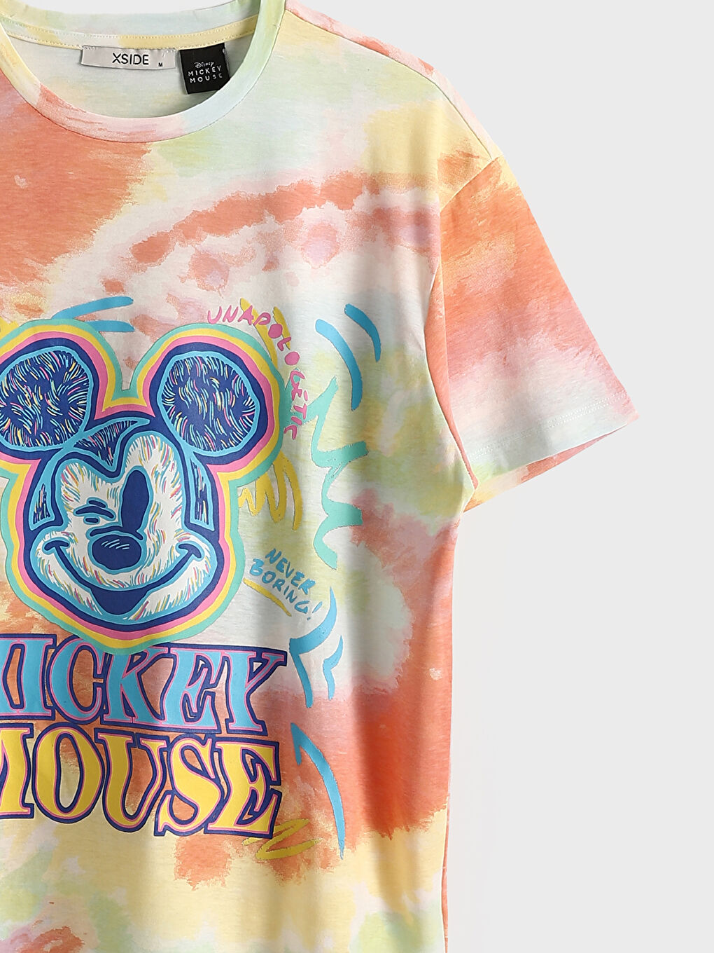 Crew Neck Mickey Mouse Printed Women's T-Shirt -S5FE16Z8-FEW