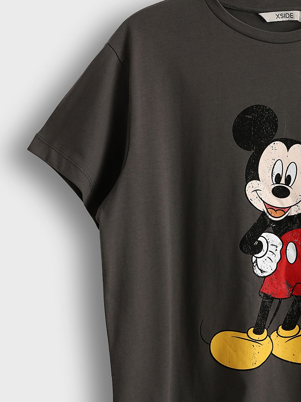 Crew Neck Mickey Mouse Printed Short Sleeve Women's T-Shirt -S5FE18Z8-HKT