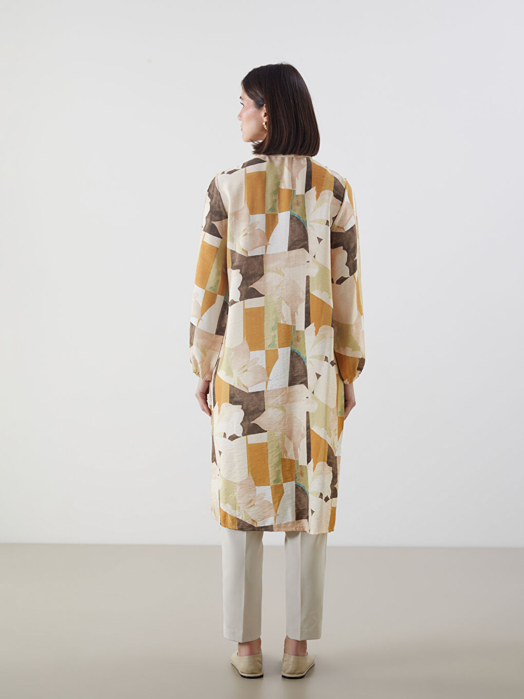 Patterned Women's Shirt Tunic -S5FE23Z8-LRA