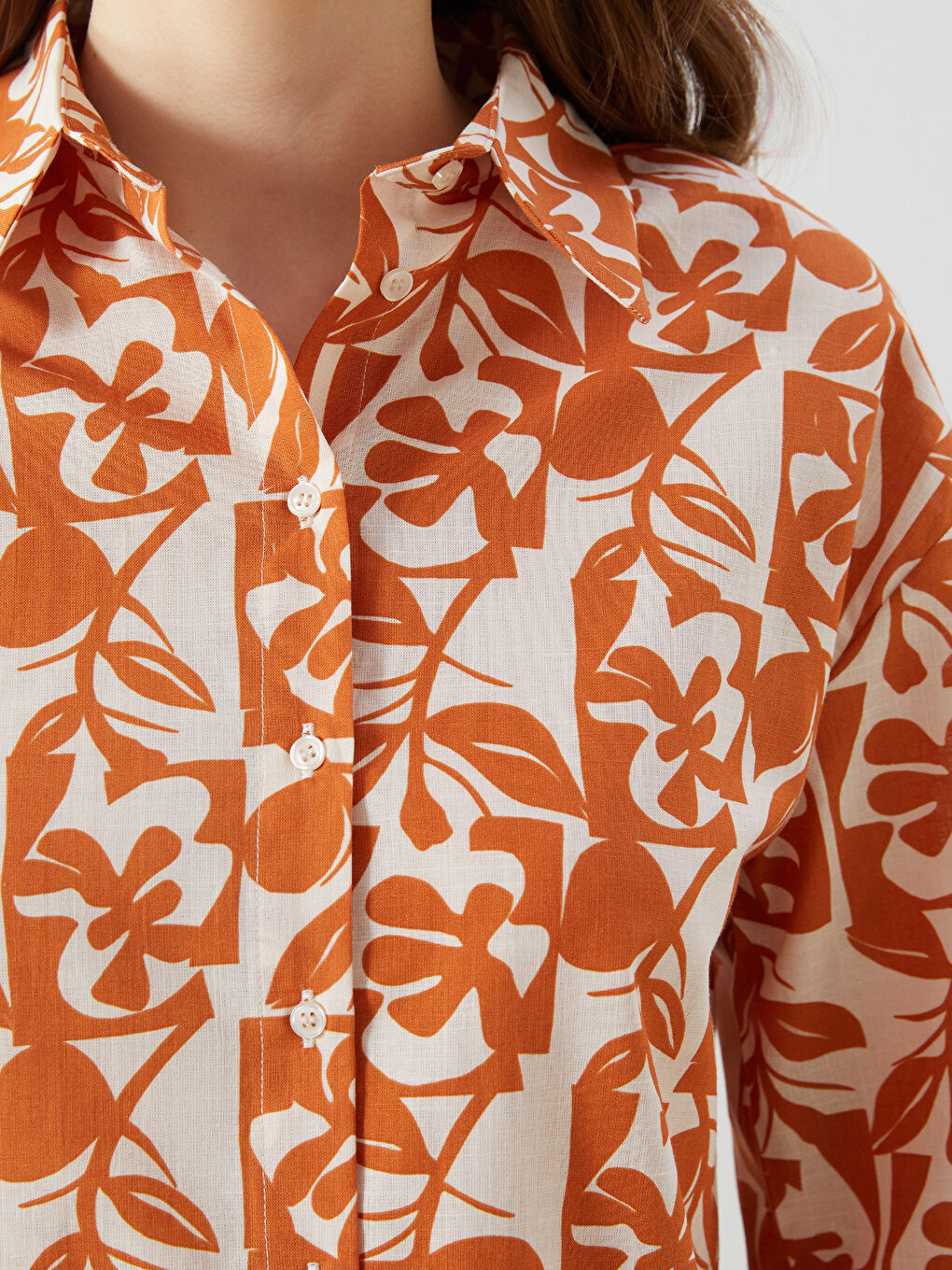 Tunique Chemise Pour Femmes Surdimensionnée À Motifs-2