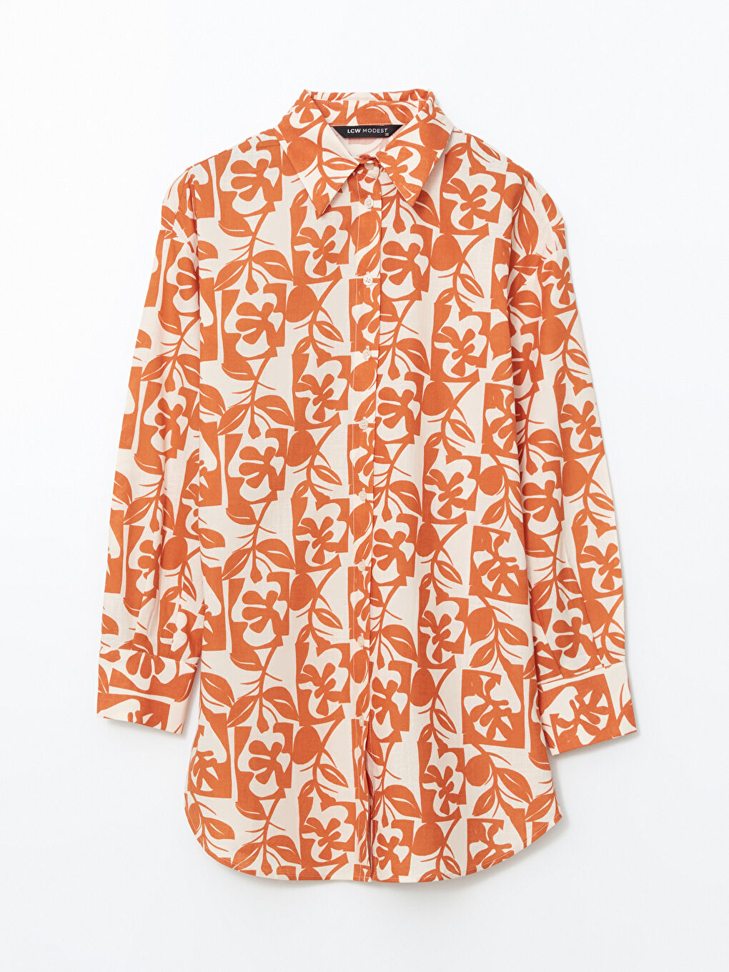 Tunique Chemise Pour Femmes Surdimensionnée À Motifs-4